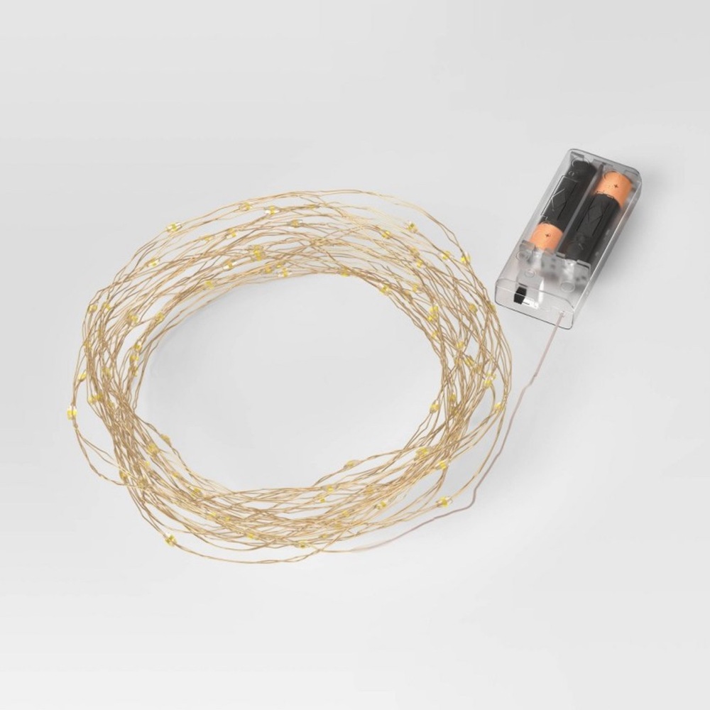 10.5’ 30ct Battery-Powered Twinkling LED Dewdrop Fairy String Lights